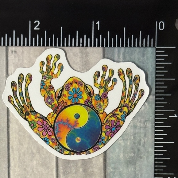 🌀10/$10🌀 Psychedelic Frog Reusable Waterproof Vinyl Sticker Decal - Picture 1 of 1